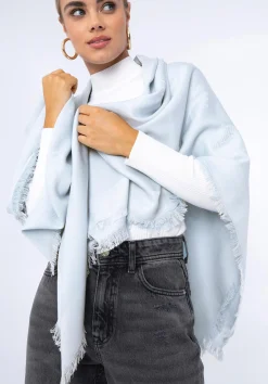 Chusta damska z bambusem tkany w monogram jasnoniebieska>WITTCHEN Hot