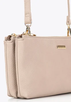 Crossbody z ekoskóry dwukomorowa beżowa><noscript><img width=