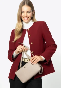Crossbody z ekoskóry dwukomorowa beżowa><noscript><img width=