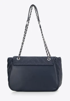 Crossbody z ekoskóry na łańcuszku granatowa>WITTCHEN New