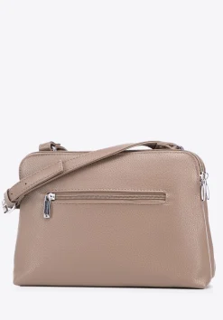 Damska crossbody dwukomorowa z ekoskóry beżowa>WITTCHEN New
