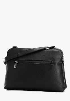 Damska crossbody dwukomorowa z ekoskóry czarno - grafitowa>WITTCHEN Sale