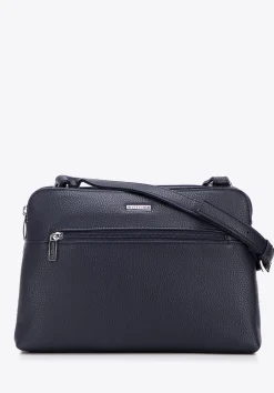 Damska crossbody dwukomorowa z ekoskóry granatowa>WITTCHEN Hot