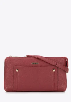 Damska crossbody dwukomorowa z kieszonką czerwona>WITTCHEN Fashion