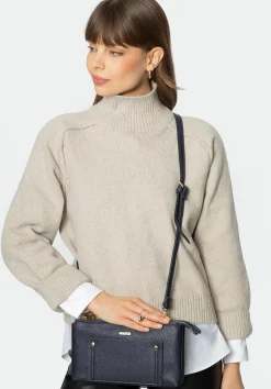 Damska crossbody dwukomorowa z kieszonką granatowa>WITTCHEN Hot