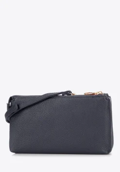 Damska crossbody dwukomorowa z kieszonką granatowa><noscript><img width=