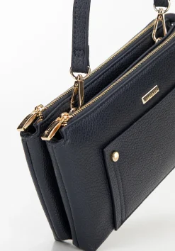 Damska crossbody dwukomorowa z kieszonką granatowa><noscript><img width=