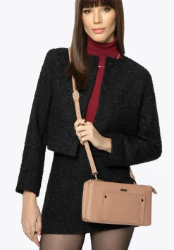 Damska crossbody dwukomorowa z kieszonką beżowa>WITTCHEN Discount