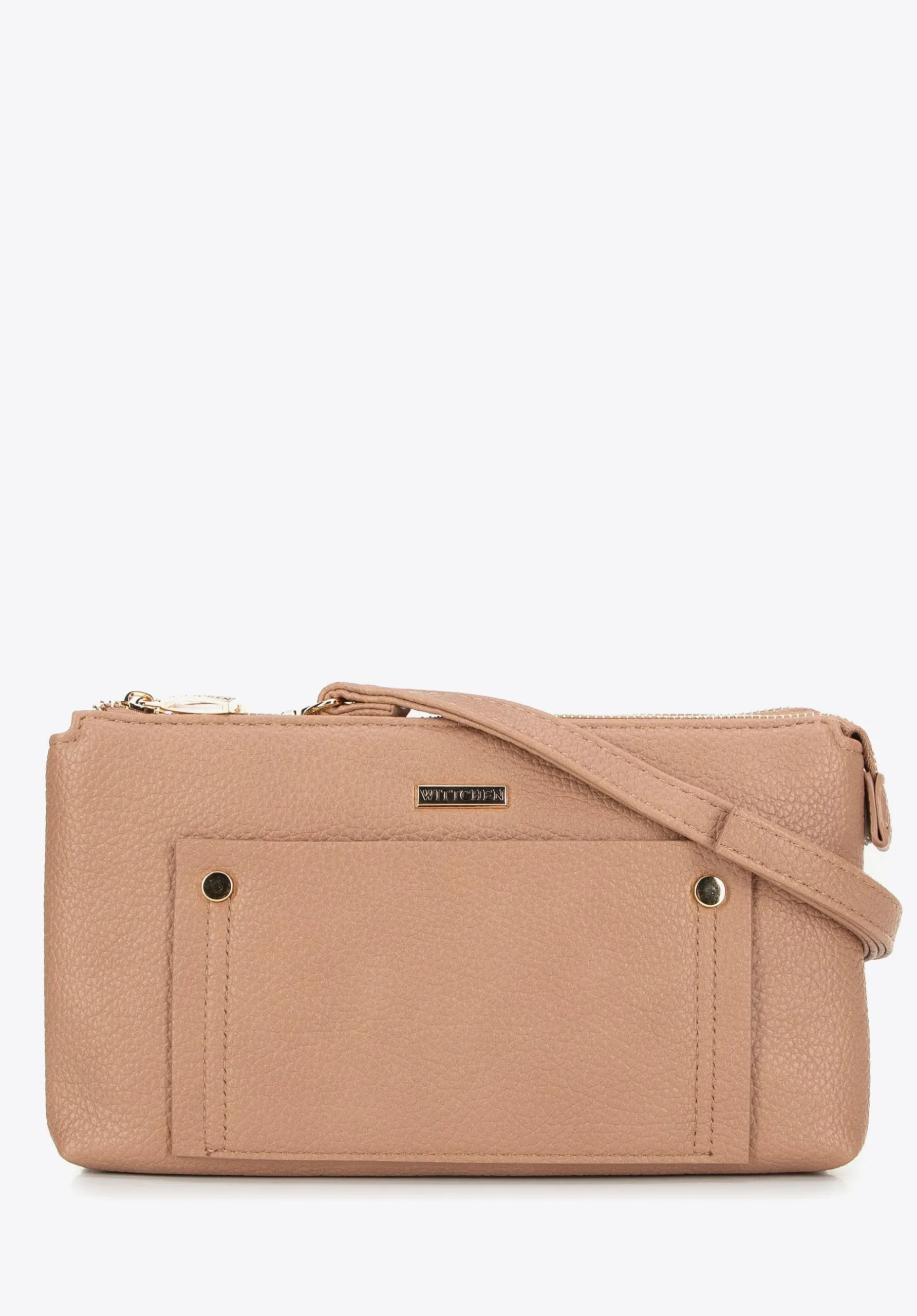 Damska crossbody dwukomorowa z kieszonką beżowa>WITTCHEN Discount