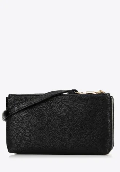 Damska crossbody dwukomorowa z kieszonką czarno - złota>WITTCHEN Discount