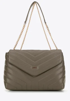 Damska crossbody na łańcuszku z ekoskóry zielona>WITTCHEN Discount