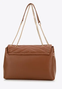 Damska crossbody na łańcuszku z ekoskóry brązowa><noscript><img width=