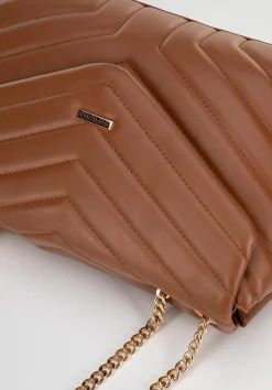 Damska crossbody na łańcuszku z ekoskóry brązowa><noscript><img width=