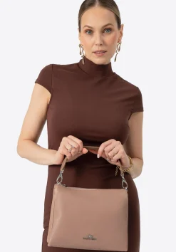Damska crossbody trójkomorowa ze skóry beżowa>WITTCHEN Discount