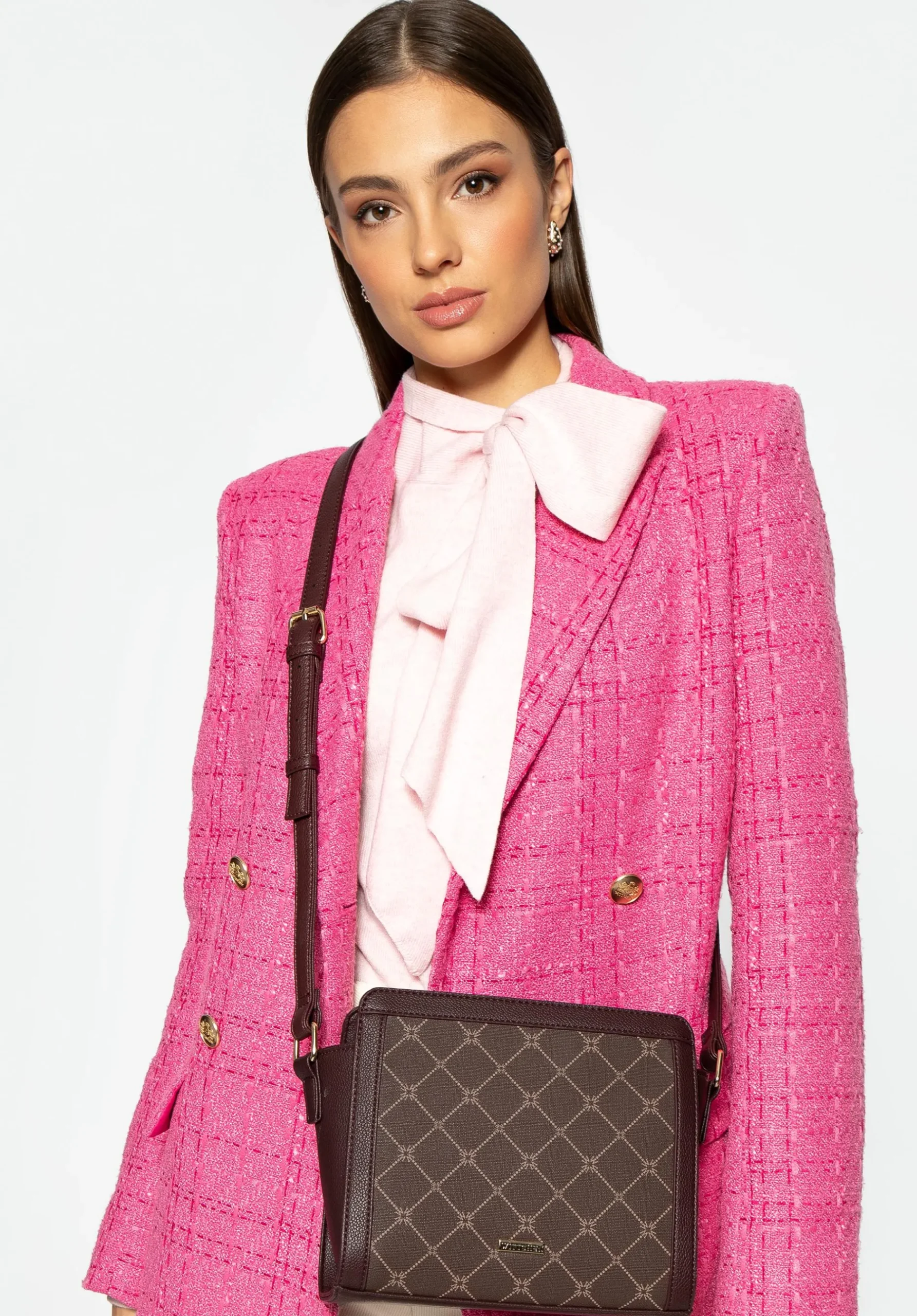 Damska crossbody w monogram brązowa>WITTCHEN Sale