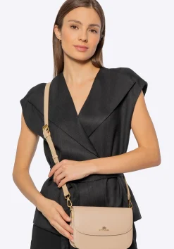 Damska crossbody ze skóry naturalnej beżowa>WITTCHEN Hot