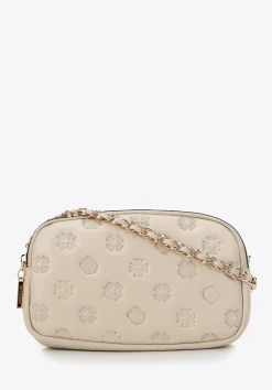 Damska crossbody ze skóry na łańcuszku kremowa>WITTCHEN Clearance
