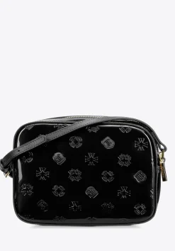 Damska crossbody ze skóry lakierowanej czarna>WITTCHEN Discount