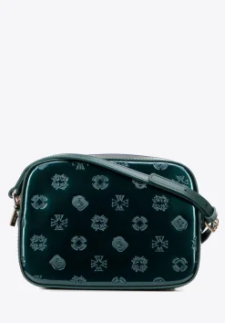 Damska crossbody ze skóry lakierowanej ciemny zielony>WITTCHEN Hot
