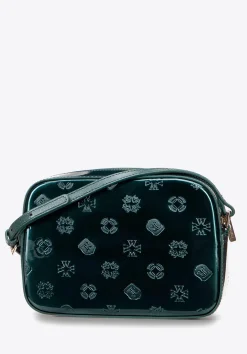 Damska crossbody ze skóry lakierowanej ciemny zielony>WITTCHEN Hot