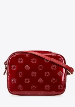 Damska crossbody ze skóry lakierowanej czerwona>WITTCHEN Clearance