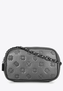 Damska crossbody ze skóry na łańcuszku srebrna>WITTCHEN Clearance