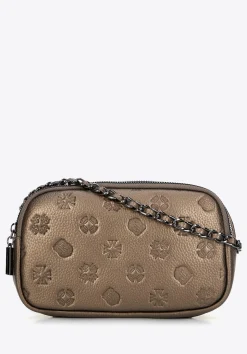 Damska crossbody ze skóry na łańcuszku złota>WITTCHEN Discount