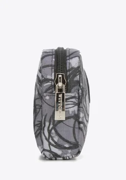 Damska kosmetyczka pudełkowa mała szaro-czarna>WITTCHEN Fashion