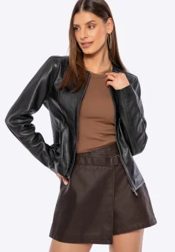 Damska kurtka z naturalnej skóry owczej czarna>WITTCHEN Fashion