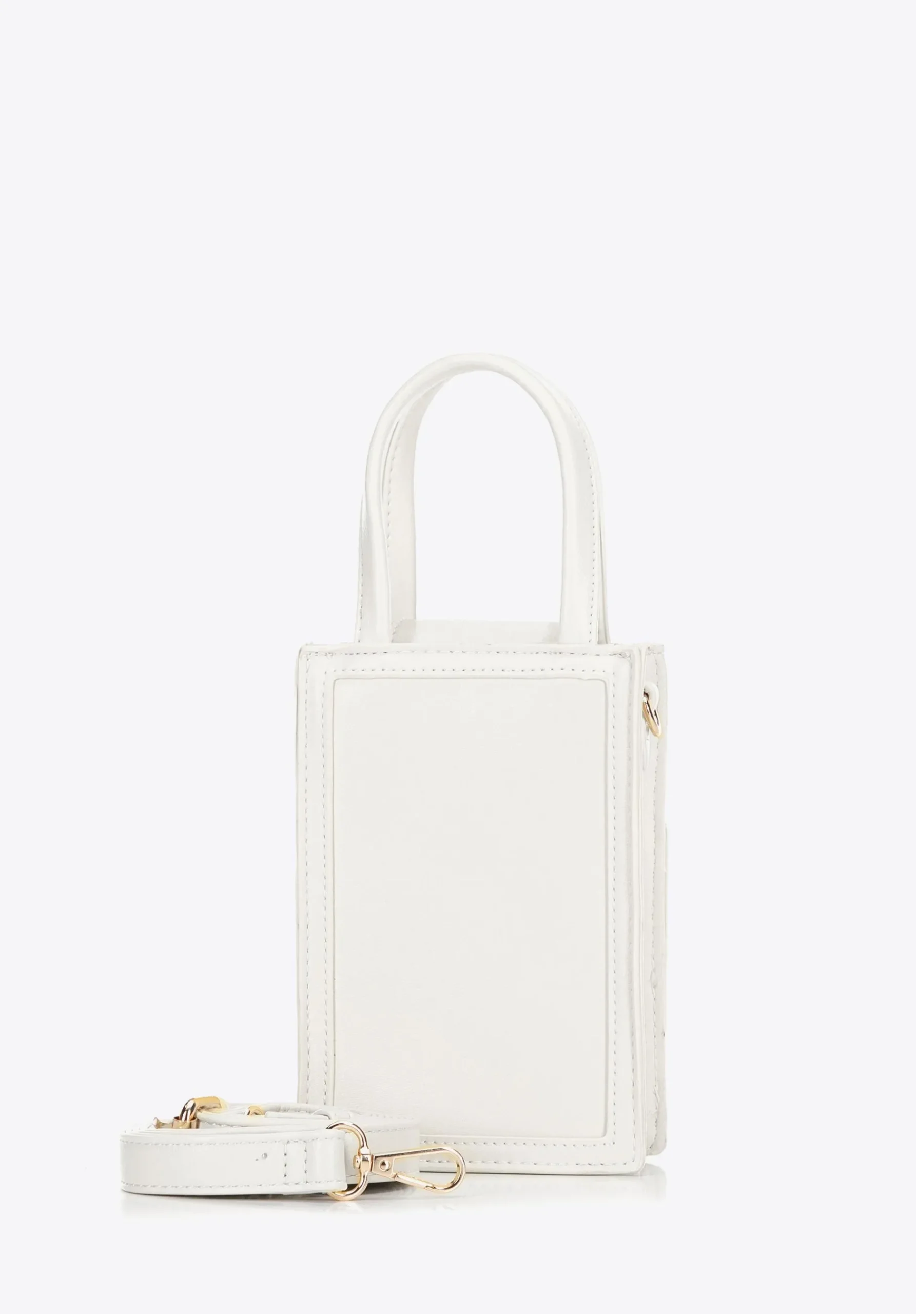 Damska minitorebka na telefon z ekoskóry kremowa>WITTCHEN Fashion