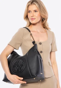 Damska shopperka z imitacji skóry czarna>WITTCHEN Fashion