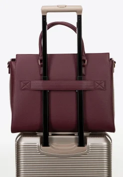 Damska torba na laptopa 17" z imitacji skóry bordowa><noscript><img data-lazyloaded=
