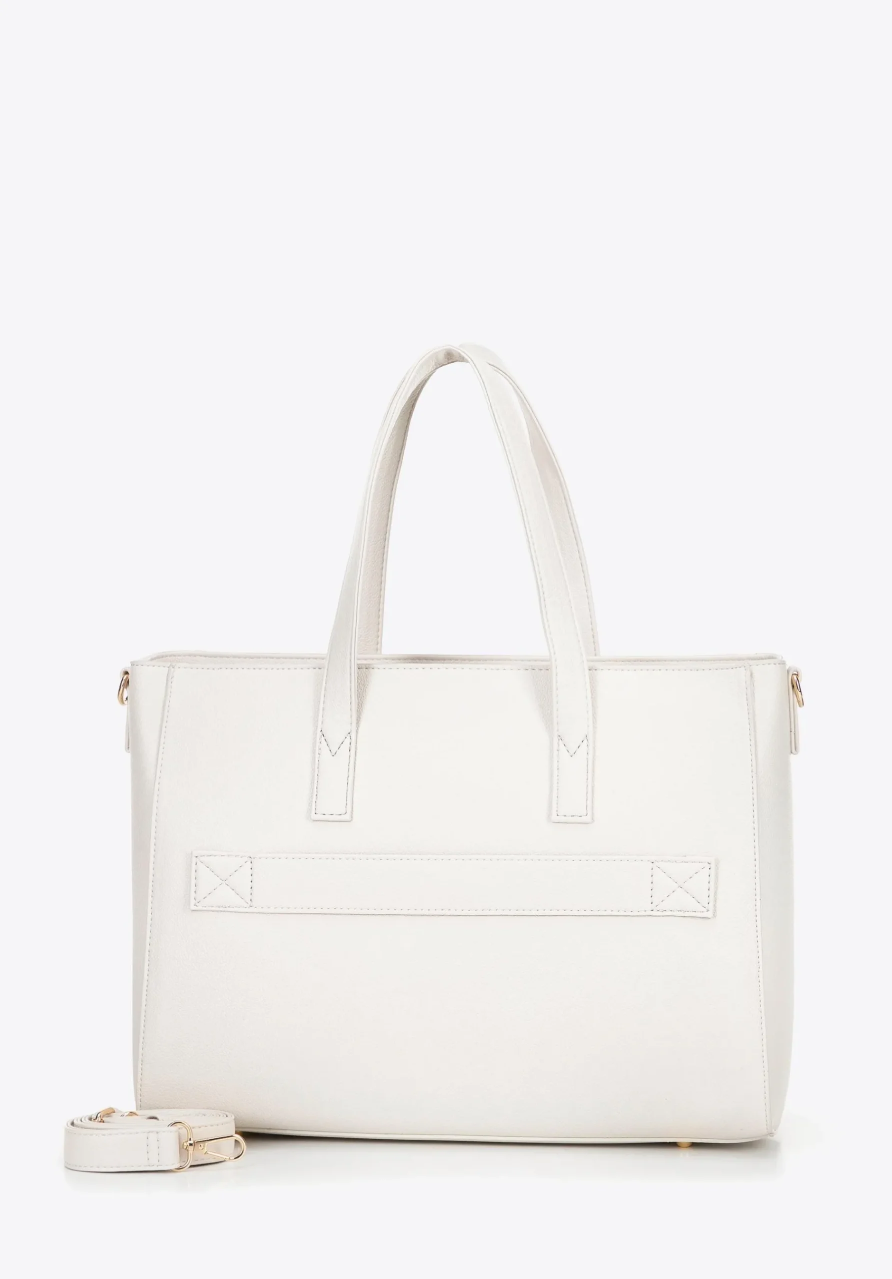 Damska torba na laptopa 16" z imitacji skóry kremowa>WITTCHEN Fashion