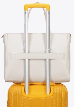 Damska torba na laptopa 16" z imitacji skóry kremowa><noscript><img data-lazyloaded=
