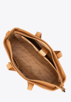 Damska torba na laptopa 16" z imitacji skóry camel><noscript><img data-lazyloaded=