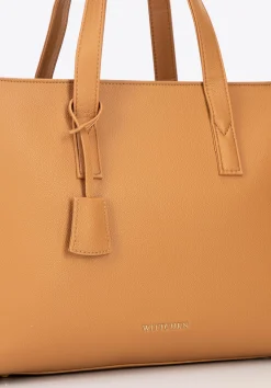Damska torba na laptopa 16" z imitacji skóry camel><noscript><img data-lazyloaded=