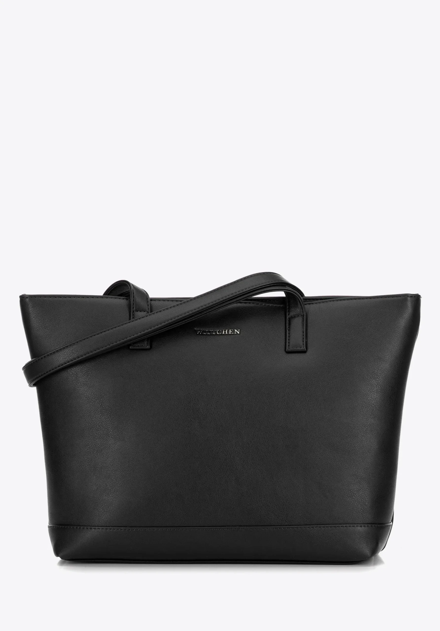 Damska torba na laptopa 15,6" z imitacji skóry czarna>WITTCHEN Fashion