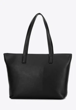 Damska torba na laptopa 15,6" z imitacji skóry czarna><noscript><img data-lazyloaded=