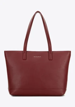 Damska torba na laptopa 15,6" z imitacji skóry bordowa><noscript><img data-lazyloaded=