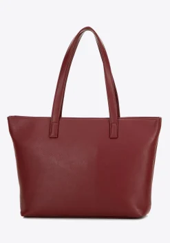 Damska torba na laptopa 15,6" z imitacji skóry bordowa><noscript><img data-lazyloaded=