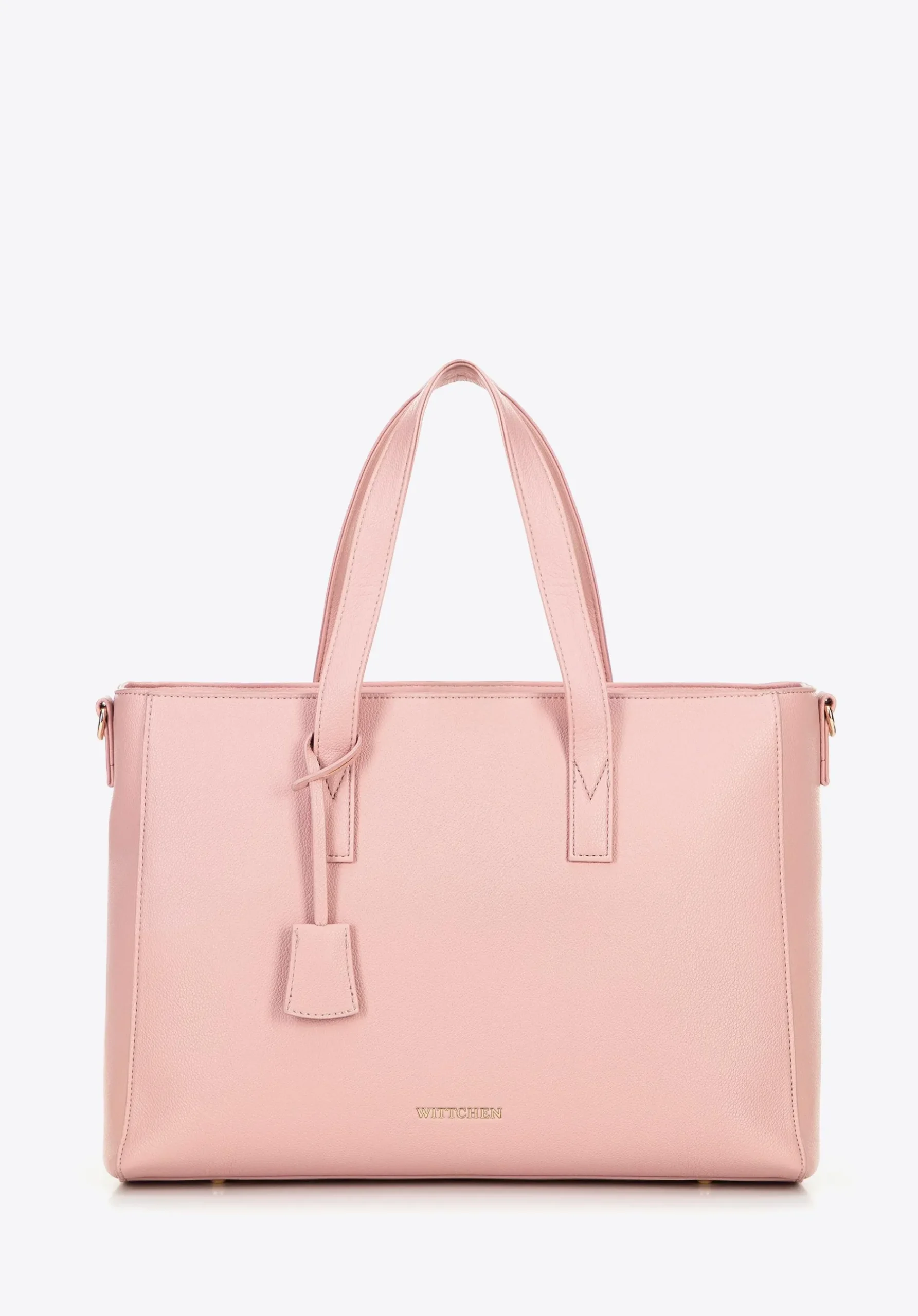 Damska torba na laptopa 16" z imitacji skóry różowa>WITTCHEN Clearance