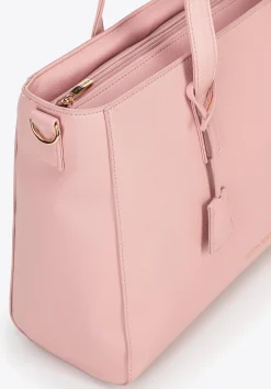 Damska torba na laptopa 16" z imitacji skóry różowa><noscript><img data-lazyloaded=