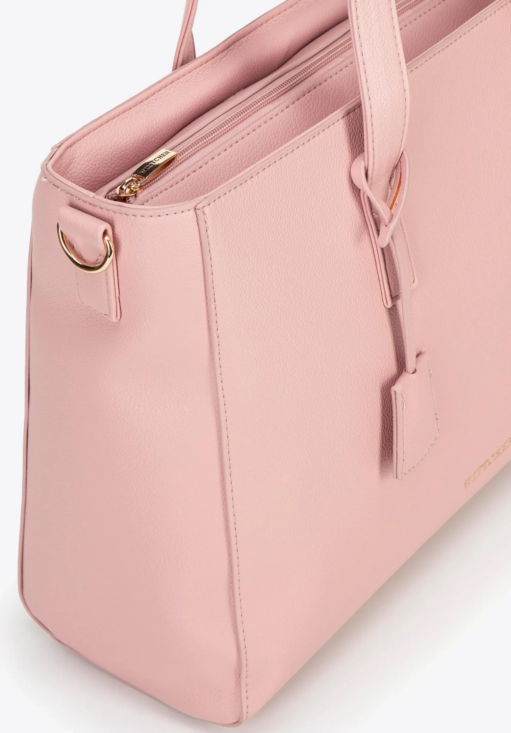 Damska torba na laptopa 16" z imitacji skóry różowa>WITTCHEN Clearance
