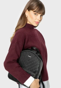 Damski plecak z ekoskóry w pionowe przeszycia>WITTCHEN Outlet