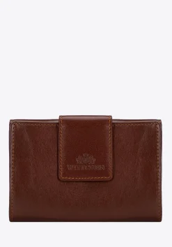Damski portfel ze skóry z elegancką napą mahoniowy>WITTCHEN Discount