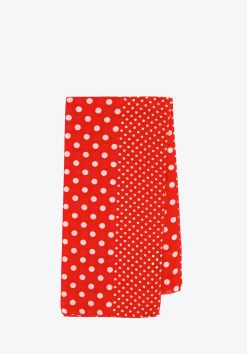 Damski szal w grochy i groszki czerwono - biały>WITTCHEN Fashion