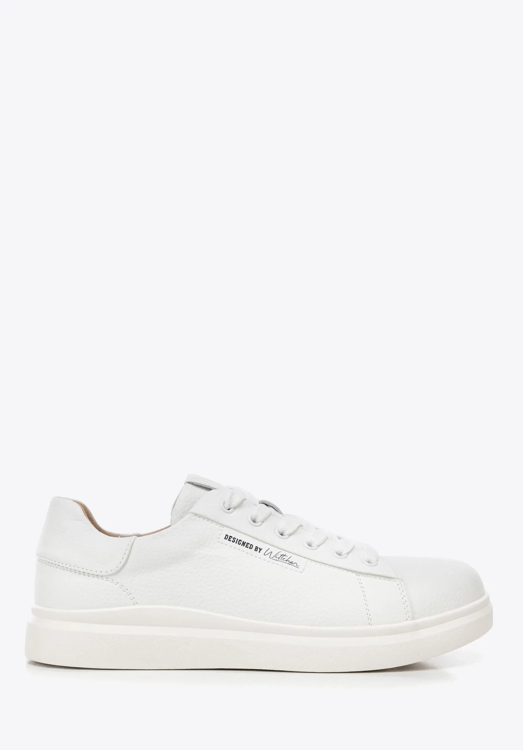 Damskie klasyczne sneakersy na platformie białe>WITTCHEN Discount