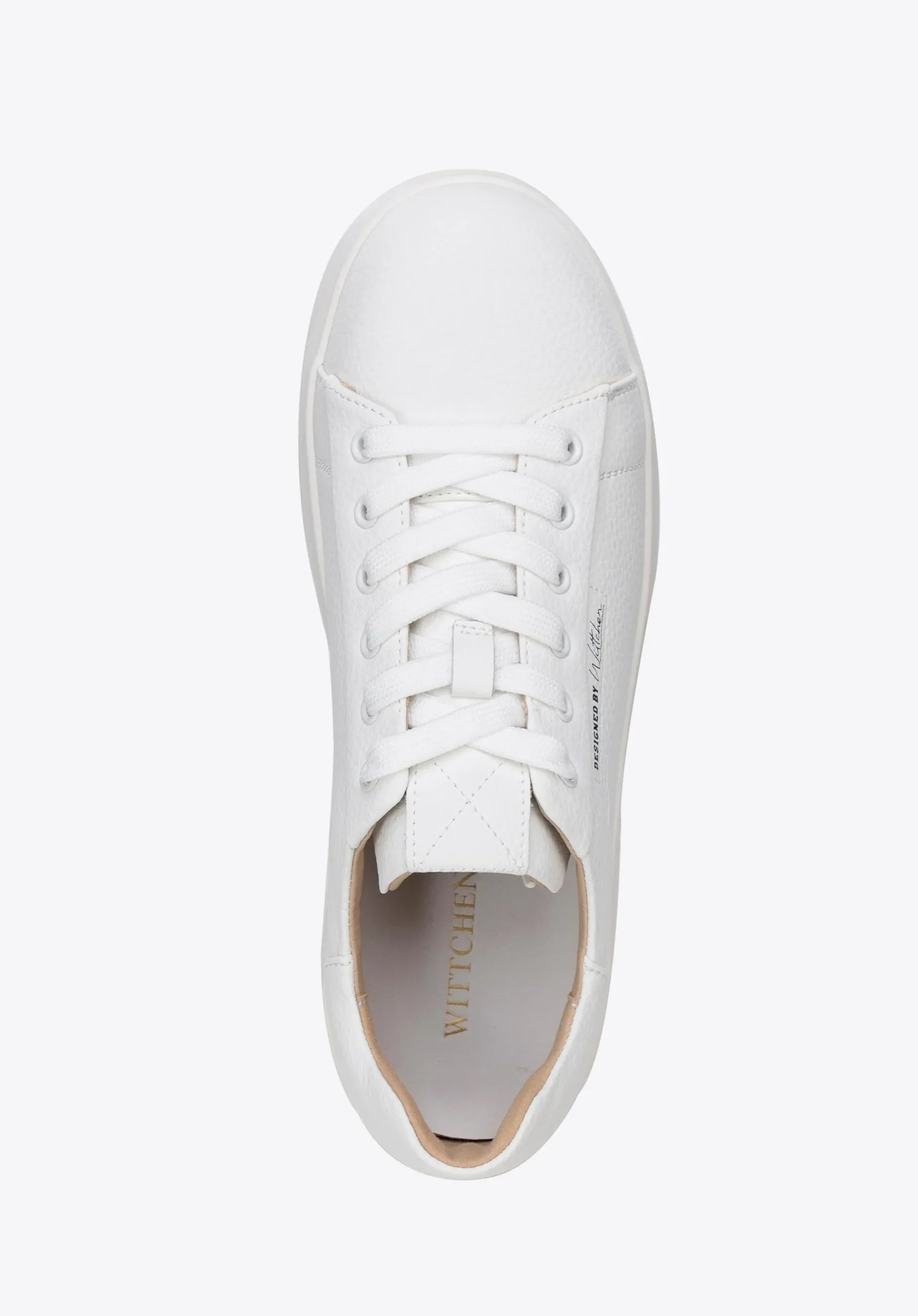 Damskie klasyczne sneakersy na platformie białe>WITTCHEN Discount