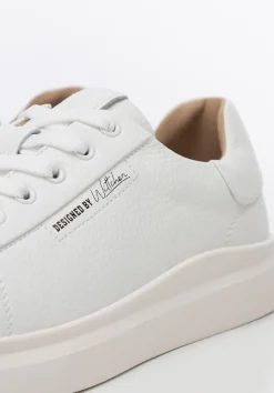 Damskie klasyczne sneakersy na platformie białe><noscript><img width=