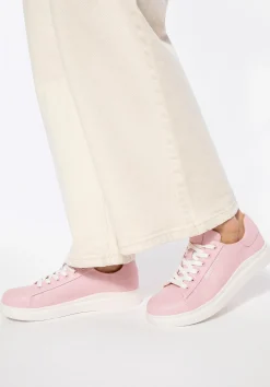 Damskie klasyczne sneakersy na platformie różowe>WITTCHEN Best